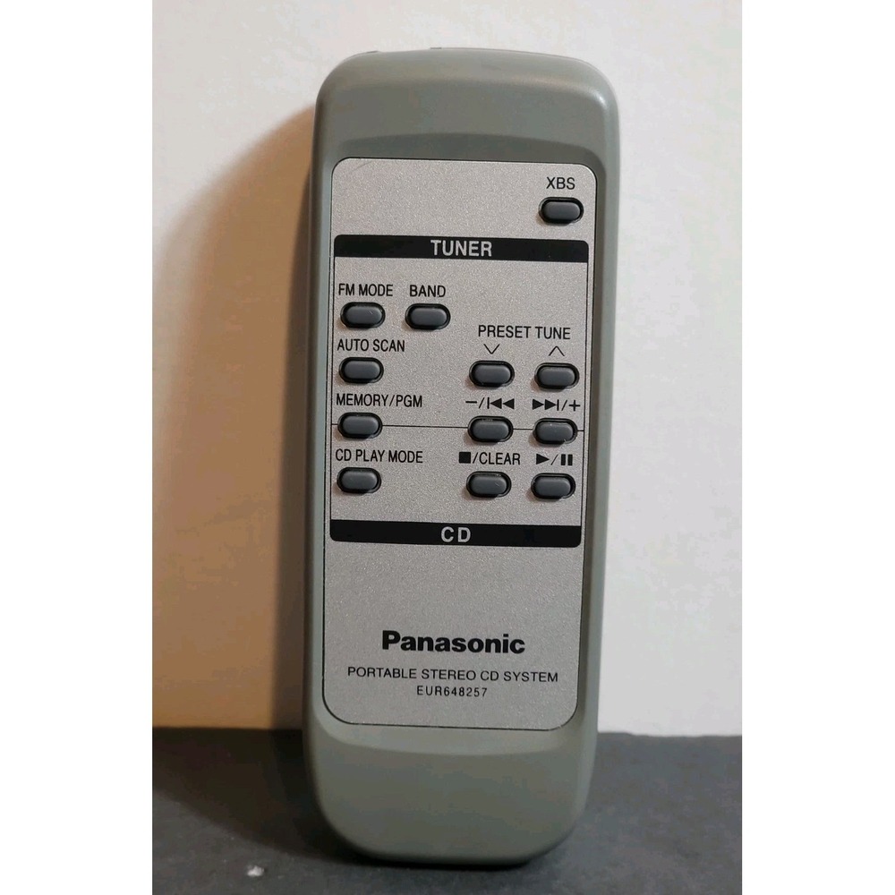 OEM Panasonic Remote Control  Audio Stereo System EUR648257 Tested Works Clean